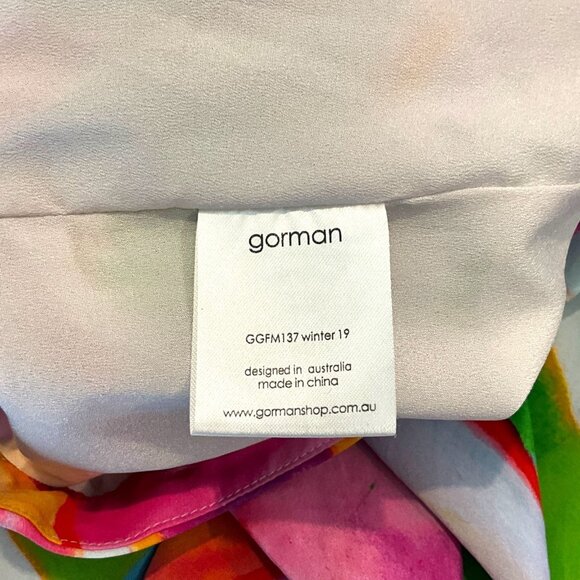 Rhys Lee X Gorman Pants Multicolor Silk Blend Extra Wide Leg Size 12 Women's - Picture 8 of 9